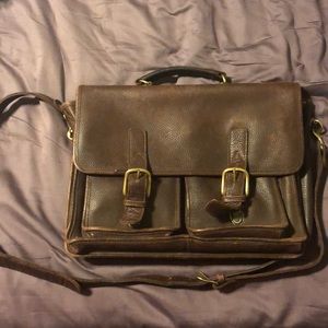 Leather laptop bag